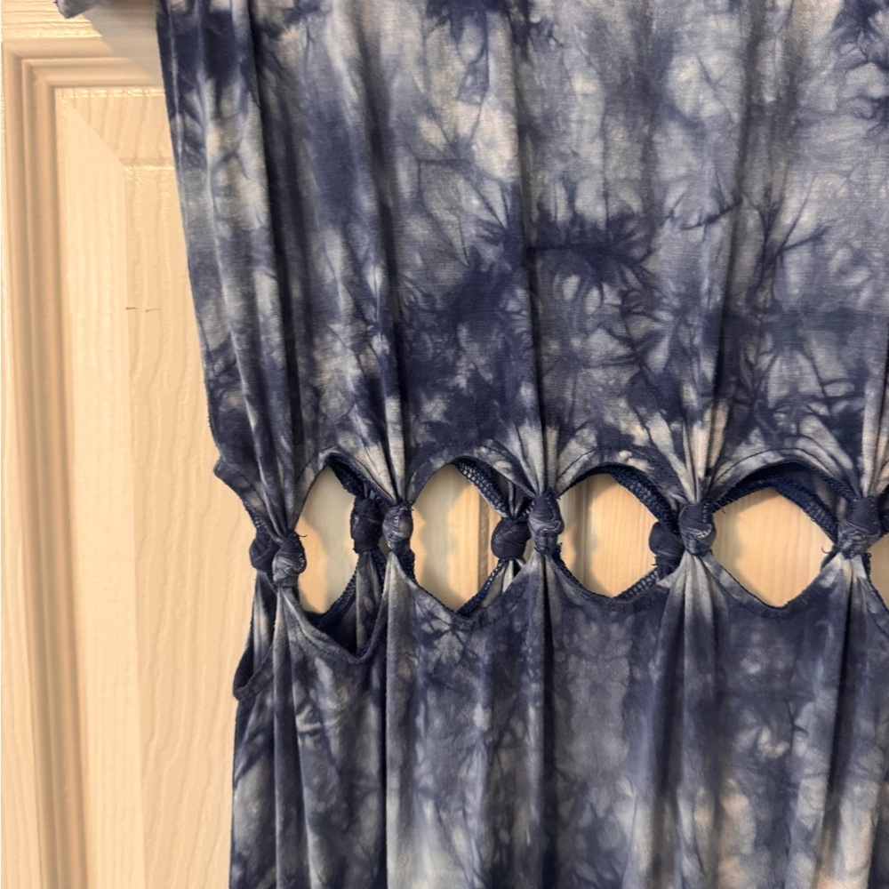 American Eagle Outfitters Blue Tie-Dye Top - Picture 2 of 4